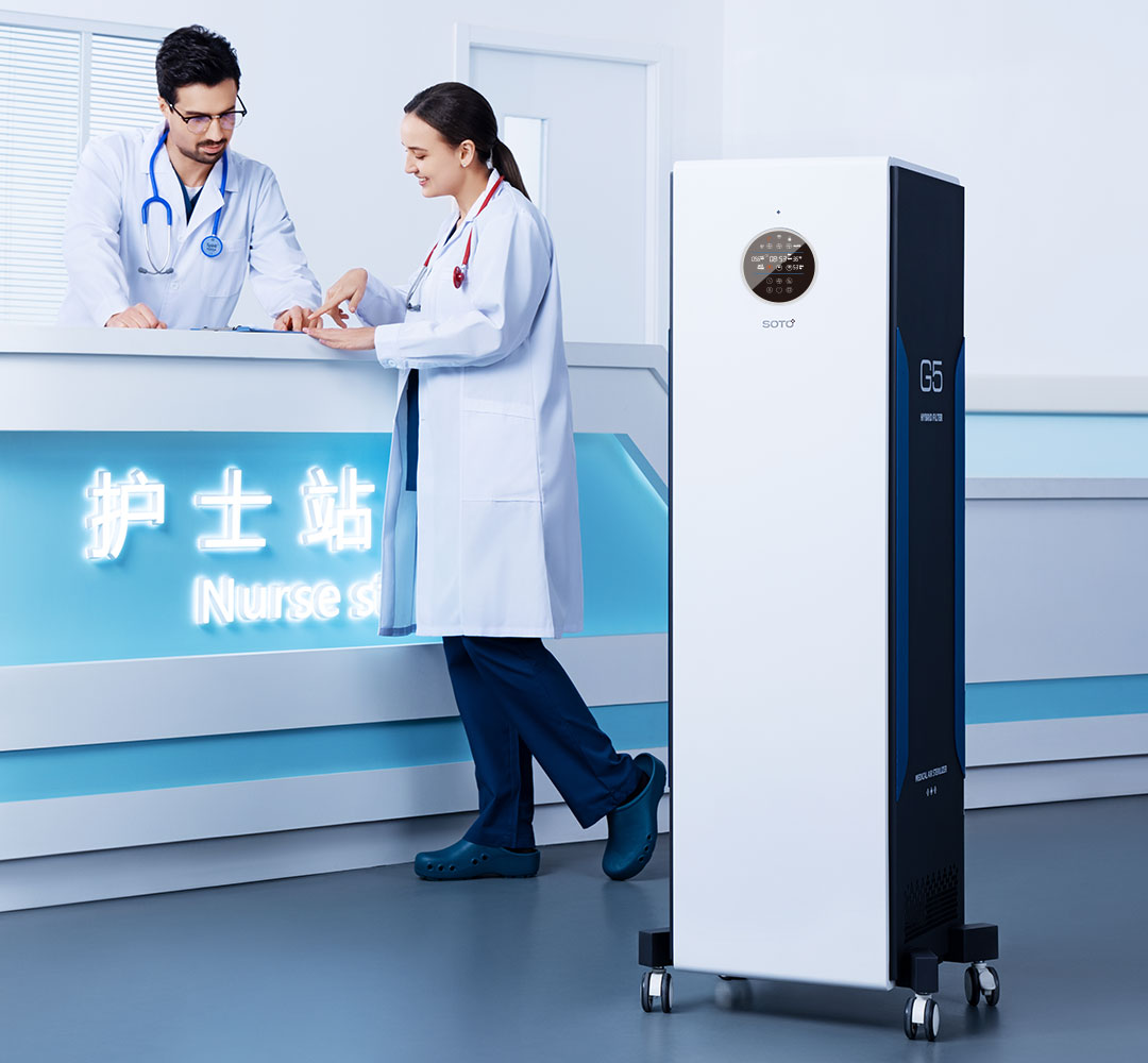Plasma air disinfection  smart control system and hand gesture operation