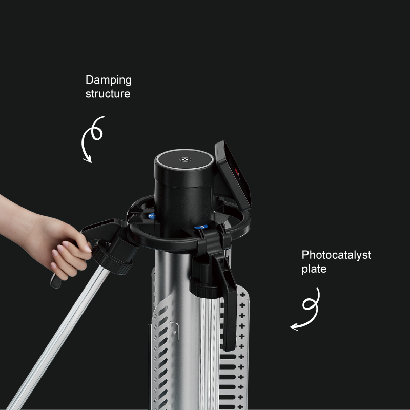 Damping structure and photocatalyst plates